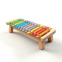 White Background Xylophone Image for Music and Education AI Generated photo