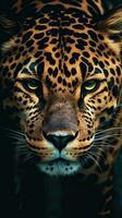 Dark Collage of Jaguar on Full Focus AI Generated photo