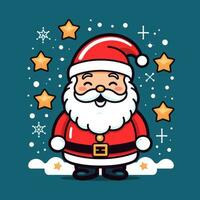 Minimal Christmas Santa Clipart Icon Vector Illustration AI Generated photo