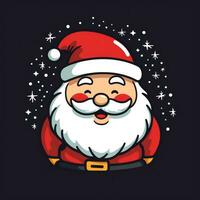 Minimal Christmas Santa Clipart Icon Vector Illustration AI Generated photo