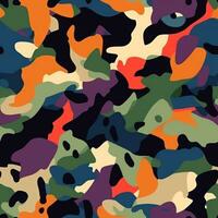 Vibrant Military Camouflage Splashes AI Generated photo