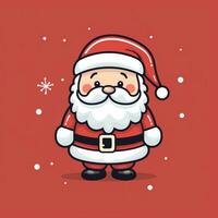 Minimal Christmas Santa Clipart Icon Vector Illustration AI Generated photo