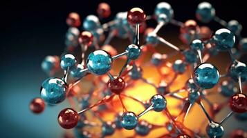 Medical Molecule Structure in 3D Illustration photo