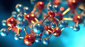 Medical Molecule Structure in 3D Illustration photo