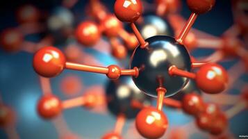 Medical Molecule Structure in 3D Illustration photo