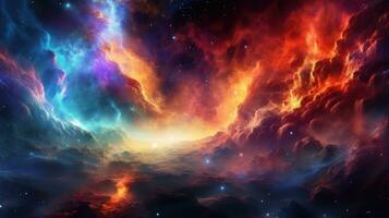 Mystery Hypnotic Vibrant Colors in HQ HD 8K Space Wallpaper AI Generated photo