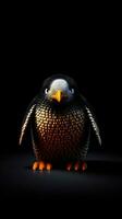 Pixelated Penguin in Focus A Playful Stock Image Generative AI photo