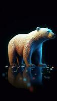 Pixelated Polar Bear in Focus Generative AI photo