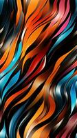 Vibrant Rainbow Colors Zebra Print Pattern with Silver Flakes AI Generated photo