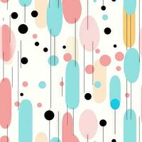 Barbiecore Stripes and Polka Dots Textile Pattern AI Generated photo