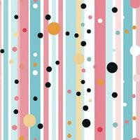 Barbiecore Stripes and Polka Dots Textile Pattern AI Generated photo