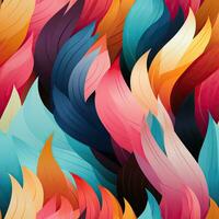 Bright and Colourful Fendi Textile Seamless Pattern AI Generated photo
