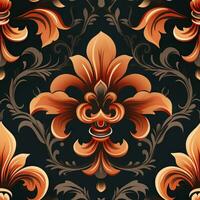 Elegant Fleur de Lis Textile Pattern for HighQuality Designs AI Generated photo