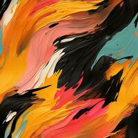 Vibrant Tiger Stripe Seamless Pattern AI Generated photo