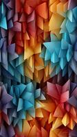 Vibrant Rainbow Striped Seamless Pattern with Silver Flakes AI Generated photo