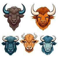 Buffalo Head Letter Logo Design AI Generated photo