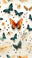 Simple Butterfly Pattern Clip Art AI Generated photo