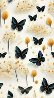 Simple Butterfly Pattern Clip Art AI Generated photo