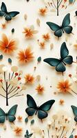 Simple Butterfly Pattern Clip Art  Aesthetic AI Generated photo