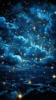 Night Sky Filled with Twinkling Stars AI Generated photo