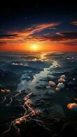 Sunrise from Space The Earths Curvature Visible AI Generated photo