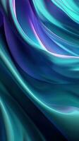 Fluid Gestures Wallpaper with Sapphire Blue Lavender and Jade Green Background AI Generated photo