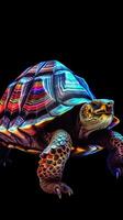 popular Arte Tortuga en oscuro antecedentes generativo ai foto