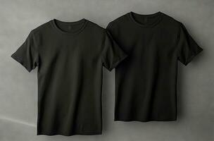 Realistic Black TShirt Mockup with HyperDetailed Renderings AI Generated photo