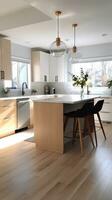 Bright and Airy Scandinavian Kitchen with Warm and Minimalist Aesthetic AI Generated photo