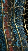 Fluid Simulation of Cell Membrane Proteins in 4K Resolution Generative AI photo