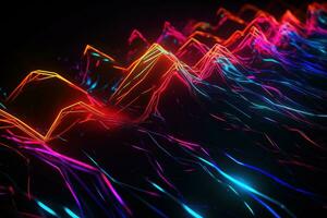Vibrant Neon Abstract Background for Modern Designs Generative AI photo