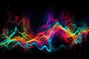 Vibrant Neon Abstract Background for Modern Designs Generative AI photo