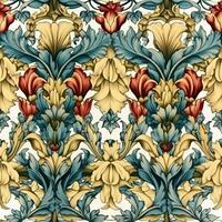 Colorful Floral Vector Design Set with Vintage Touch Generative AI photo