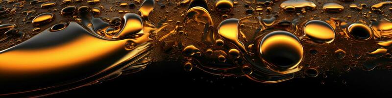 Golden Liquid Abstract Art in Dark Gray Bucket Generative AI photo