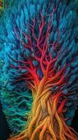 Inside a Cell A Vivid View of the Golgi Apparatus Generative AI photo