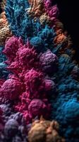 The Intricate Process of Ribosomes Synthesizing Proteins in Vivid Colors Generative AI photo