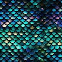 Glistening Fish Scales in Geometric Pattern Generative AI photo