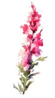 Bold Watercolor Snapdragon Cluster on Modern Background Generative AI photo