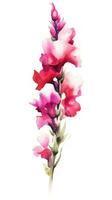 Bold Watercolor Snapdragon Cluster on Modern Background Generative AI photo