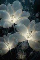 Subtle Light Streaming on Wavy Weaving Petals photo