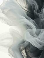 Swirling 3D Smoke Smudges in Black and White AI Generated photo