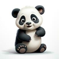 Pixar Style White Background AI Generated photo