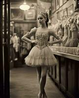 Elegant Nutcracker Ballet Performance in Alfred Stieglitz Style AI Generated photo