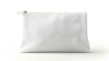 Blank Canvas Pouch for Cosmetics MockUp Isolated AI Generated photo
