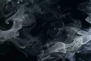 HyperRealistic Smoke on Black Background AI Generated photo