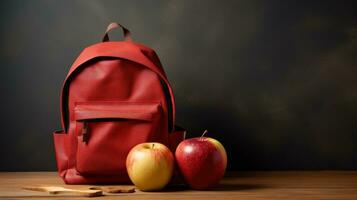 Colorful Goody Bag for the First Day of School AI Generated photo