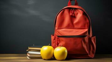 Colorful Goody Bag for the First Day of School AI Generated photo