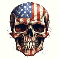 American Clipart on White Background AI Generated photo