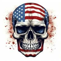 American Clipart on White Background AI Generated photo