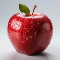 Fresh Red Apple Isolated on White Background AI Generated photo